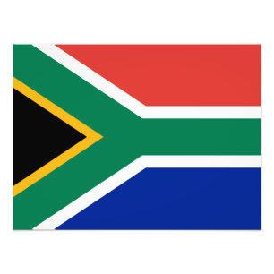 Südafrika-Flagge Fotodruck