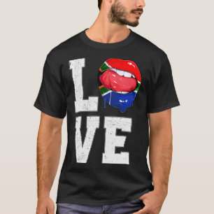 Südafrika-Flagge Fußballfan Liebe Südafrikanisches T-Shirt