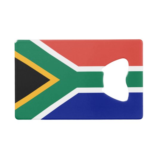 Südafrika-Flagge Geldbeutel Flaschenöffner (Vorderseite (Horizontal))