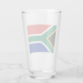 Südafrika-Flagge Glas (Rückseite)