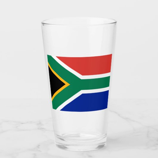 Südafrika-Flagge Glas (Vorderseite)
