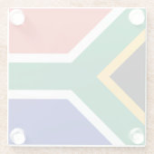 Südafrika-Flagge Glasuntersetzer (Rückseite)