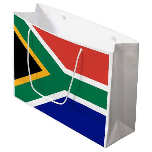 Südafrika-Flagge Große Geschenktüte (Vorderseite Schrägansicht)