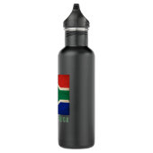 SÜDAFRIKA-Flagge, in Grunge, Design 2021 - Edelstahlflasche (Rechts)