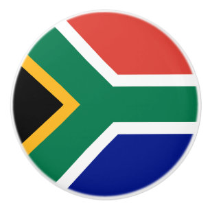 Südafrika-Flagge Keramikknauf