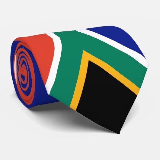 Südafrika-Flagge Krawatte (Gerollt)