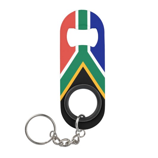 Südafrika-Flagge Mini Flaschenöffner (Vorderseite)