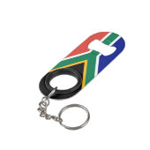 Südafrika-Flagge Mini Flaschenöffner (Rückseite Schrägansicht)