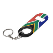 Südafrika-Flagge Mini Flaschenöffner (Vorderseite Schrägansicht)
