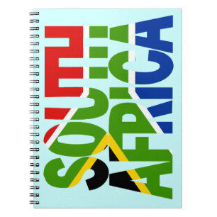 Südafrika + Flagge Notizblock