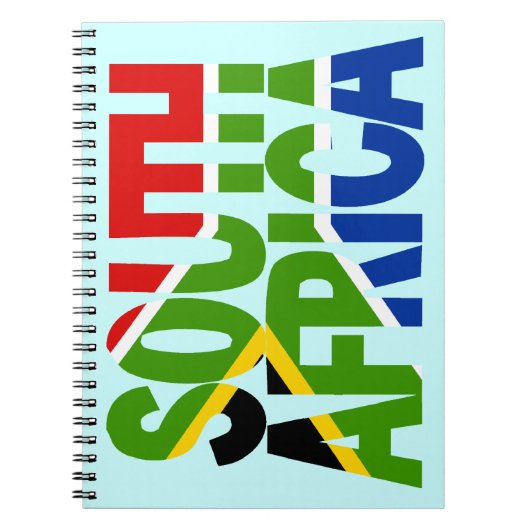 Südafrika + Flagge Notizblock (Vorderseite)