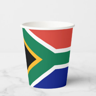Südafrika-Flagge Pappbecher