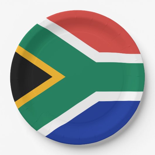 Südafrika-Flagge Pappteller (Vorderseite)