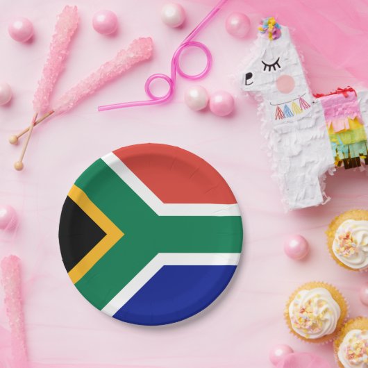 Südafrika-Flagge Pappteller (Party)