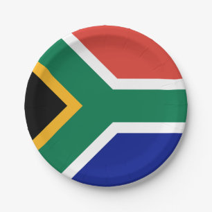 Südafrika-Flagge Pappteller