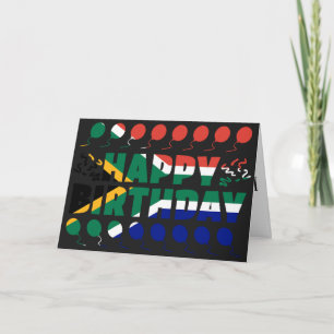 Südafrika-Flagge Patriotischer Geburtstag Karte