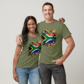 Südafrika-Flagge-Pinselstrich-Wildlife T-Shirt (Unisex)
