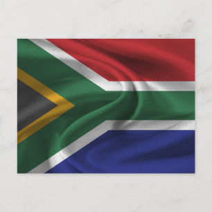 Südafrika-Flagge Postkarte