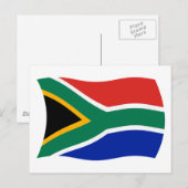 Südafrika-Flagge Postkarte (Vorne/Hinten)