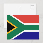 Südafrika-Flagge Postkarte (Vorne/Hinten)