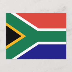 Südafrika-Flagge Postkarte