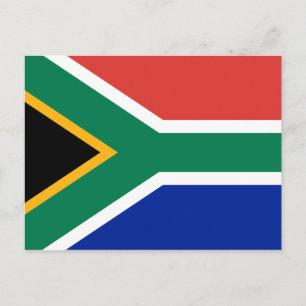 Südafrika-Flagge Postkarte