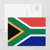 Südafrika-Flagge Postkarte (Vorne/Hinten)