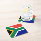 Südafrika-Flagge Rechteckiger Pappuntersetzer (Vor Ort)
