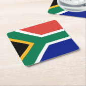 Südafrika-Flagge Rechteckiger Pappuntersetzer (angewinkelt)