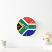 Südafrika-Flagge Runde Wanduhr (Zuhause)