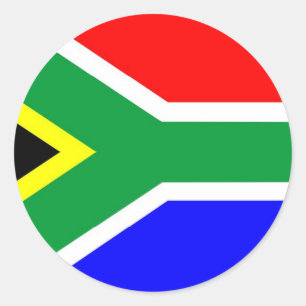 Südafrika-Flagge Runder Aufkleber