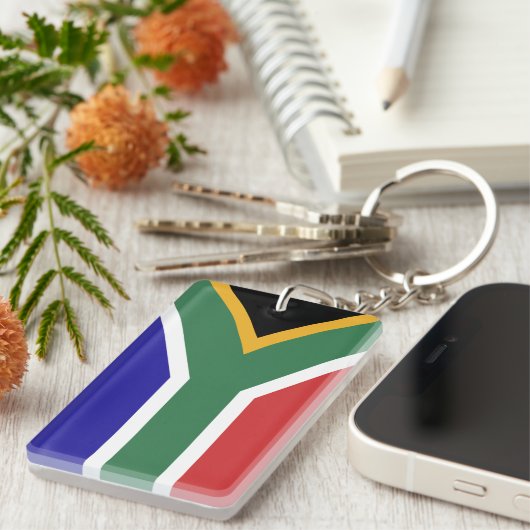 Südafrika-Flagge Schlüsselanhänger (Vorderseite rechts)