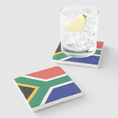 Südafrika-Flagge Steinuntersetzer (Seitenansicht)