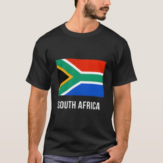 Südafrika-Flagge Südafrikanisch T-Shirt (Vorderseite)