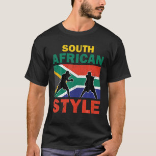 Südafrika-Flagge Südafrikanischer Boxclub Vintag T-Shirt