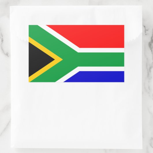 Südafrika: Flagge Südafrikas Rechteckiger Aufkleber (Tasche)