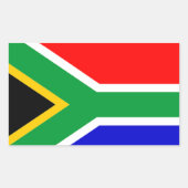 Südafrika: Flagge Südafrikas Rechteckiger Aufkleber (Vorderseite)