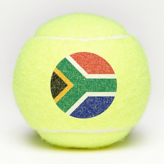 Südafrika-Flagge Tennisbälle (Vorderseite)
