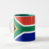 Südafrika-Flagge Zweifarbige Tasse (Vorderseite Links)
