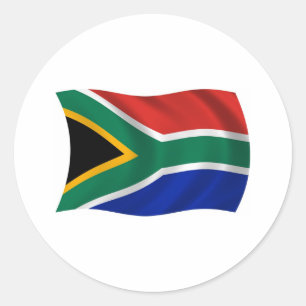 Südafrika-Flaggen-Aufkleber Runder Aufkleber
