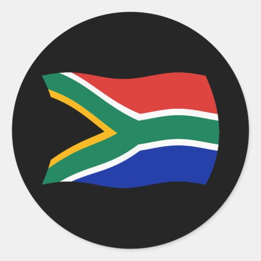 Südafrika-Flaggen-Aufkleber Runder Aufkleber (Vorderseite)