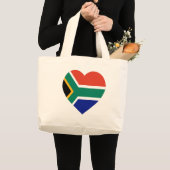 Südafrika-Flaggen-Herz Jumbo Stoffbeutel (Vorderseite (Produkt))