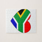 Südafrika-Flaggen-Herz Puzzle (Horizontal)