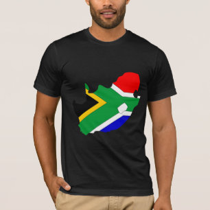 Südafrika-Flaggen-Karte Größengleich T-Shirt