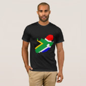 Südafrika-Flaggen-Karte Größengleich T-Shirt (Vorne ganz)