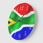 SÜDAFRIKA-Flaggen-stolze patriotische Wanduhr (Winkel)