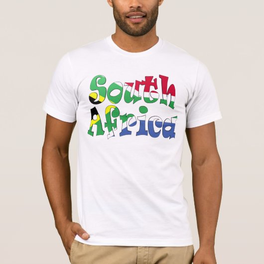 Südafrika-Flaggen-T - Shirt (Vorderseite)
