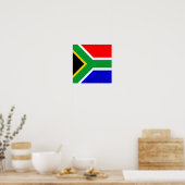 Südafrika Flaggenafrikanisches Land Zuhause Prix Poster (Küche)