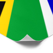Südafrika Flaggenafrikanisches Land Zuhause Prix Poster (Ecke)