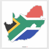 Südafrika Flaggenaufkleber XL Aufkleber (Blatt)